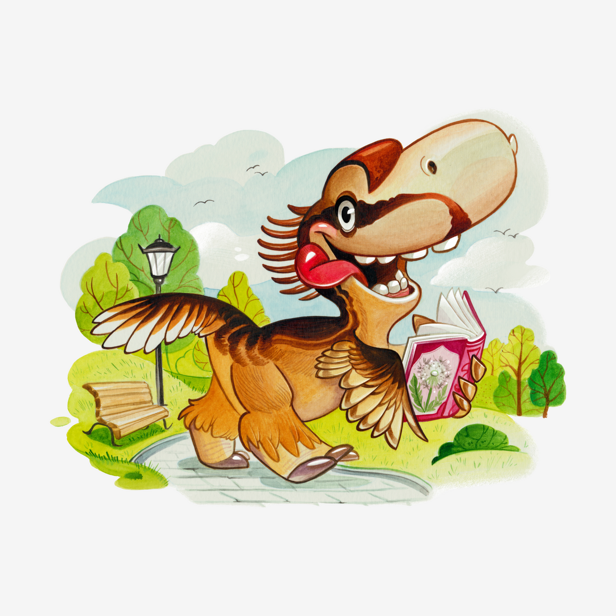 Емайлирано канче с книгозавър